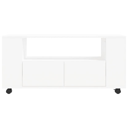 Tv-Meubel 02X34,5X43 Cm Bewerkt Hout Wit