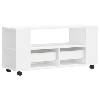Tv-Meubel 02X34,5X43 Cm Bewerkt Hout Wit