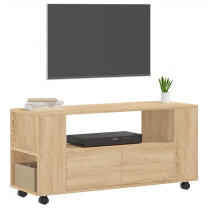 Tv-Meubel 02X34,5X43 Cm Bewerkt Hout Kleurig Sonoma eiken