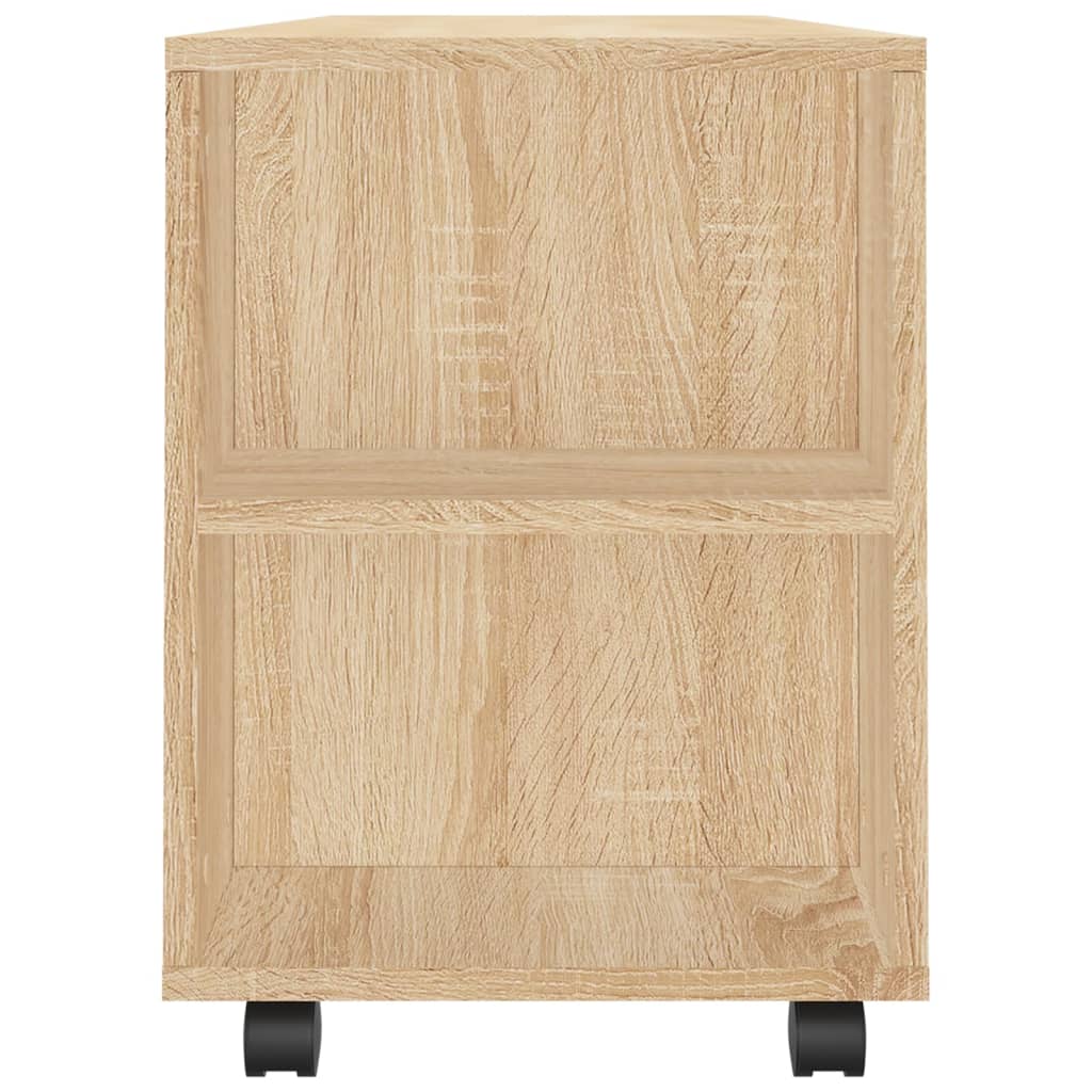 Tv-Meubel 02X34,5X43 Cm Bewerkt Hout Kleurig Sonoma eiken