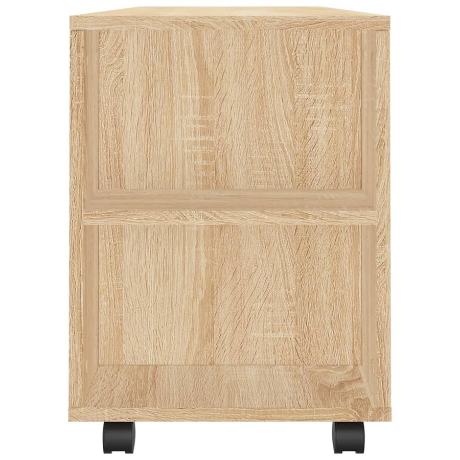 Tv-Meubel 02X34,5X43 Cm Bewerkt Hout Kleurig Sonoma eiken