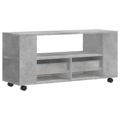 Tv-Meubel 02X34,5X43 Cm Bewerkt Hout Betongrijs