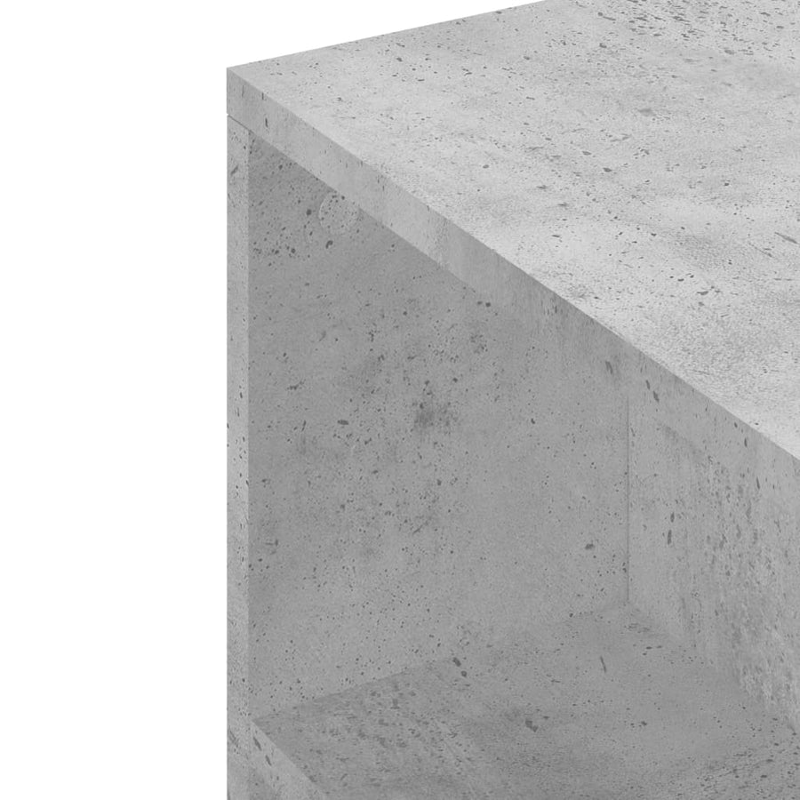 Tv-Meubel 02X34,5X43 Cm Bewerkt Hout Betongrijs