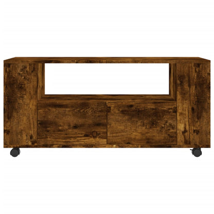 Tv-Meubel 02X34,5X43 Cm Bewerkt Hout Kleurig Gerookt eiken