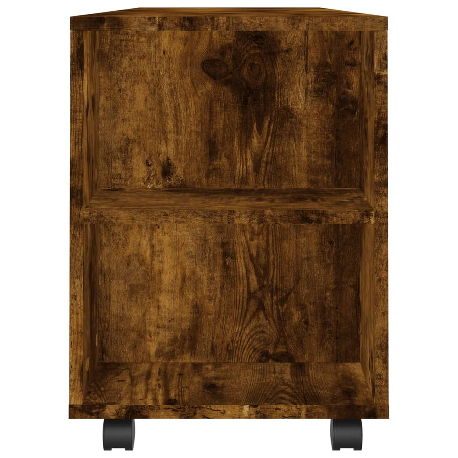 Tv-Meubel 02X34,5X43 Cm Bewerkt Hout Kleurig Gerookt eiken
