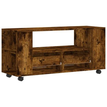 Tv-Meubel 02X34,5X43 Cm Bewerkt Hout Kleurig Gerookt eiken