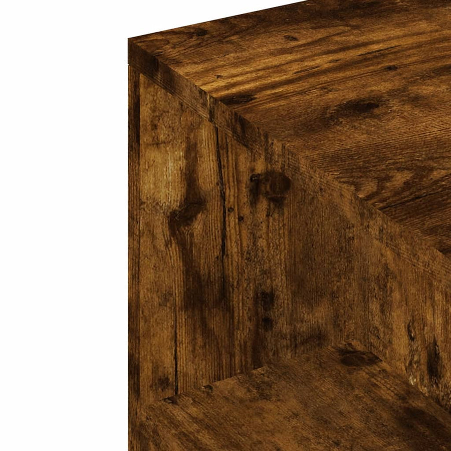 Tv-Meubel 02X34,5X43 Cm Bewerkt Hout Kleurig Gerookt eiken