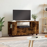 Tv-meubel 102x34,5x43 cm bewerkt hout gerookt eiken