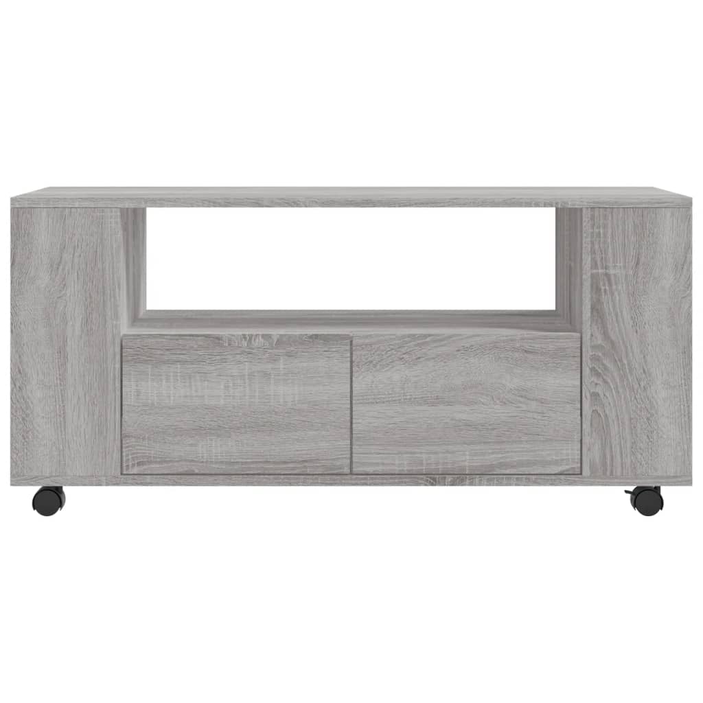 Tv-Meubel 02X34,5X43 Cm Bewerkt Hout Eikenkleurig Grijs sonoma