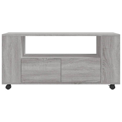 Tv-Meubel 02X34,5X43 Cm Bewerkt Hout Eikenkleurig Grijs sonoma