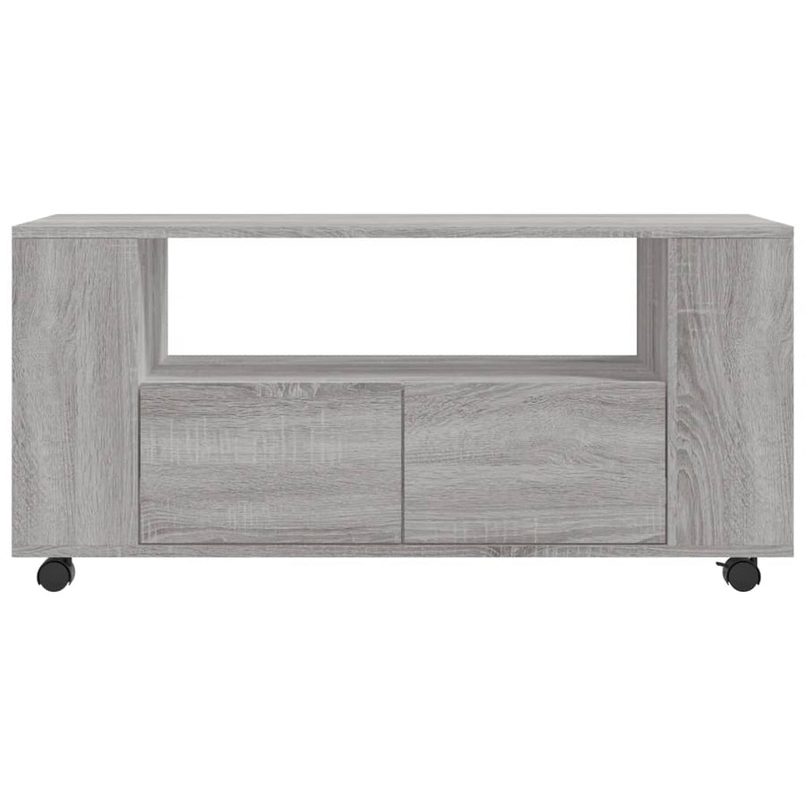 Tv-Meubel 02X34,5X43 Cm Bewerkt Hout Eikenkleurig Grijs sonoma