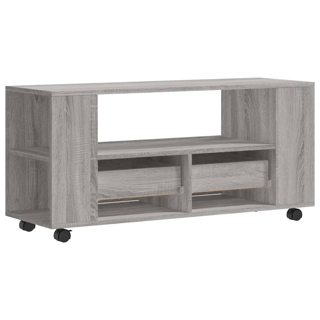 Tv-Meubel 02X34,5X43 Cm Bewerkt Hout Eikenkleurig Grijs sonoma