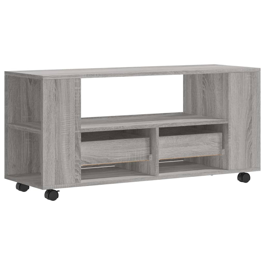 Tv-Meubel 02X34,5X43 Cm Bewerkt Hout Eikenkleurig Grijs sonoma