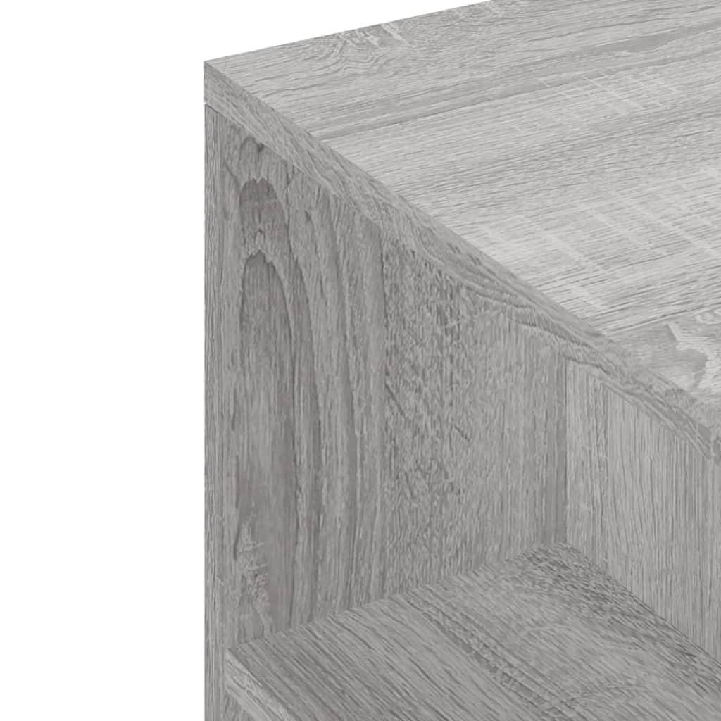 Tv-Meubel 02X34,5X43 Cm Bewerkt Hout Eikenkleurig Grijs sonoma