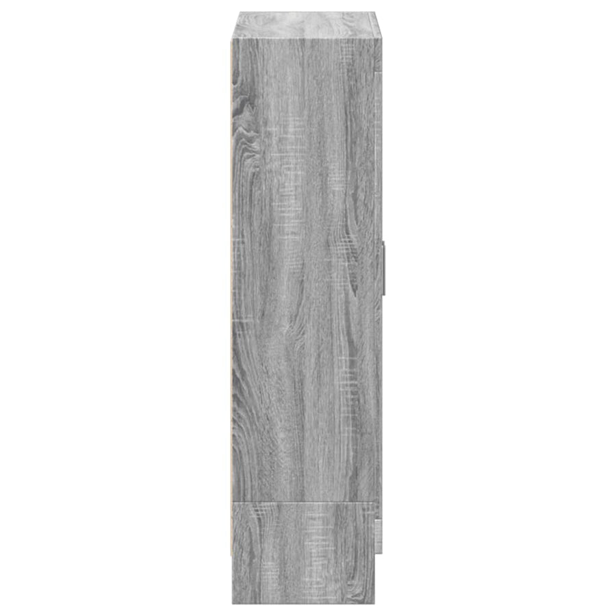 Boekenkast 82,5X30,5X115 Cm Bewerkt Hout Grijs Sonoma Eiken