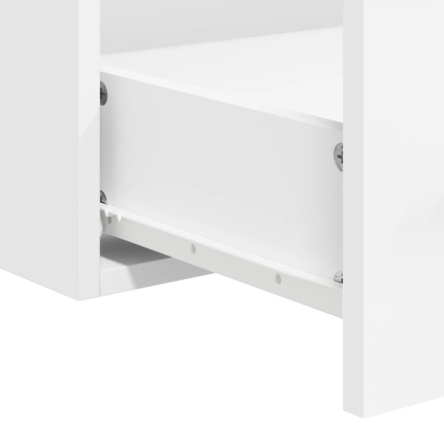 Badkamerkast Met Spiegel Bewerkt Hout Wit