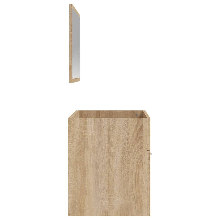 Badkamerkast Met Spiegel Bewerkt Hout Kleurig Sonoma eiken