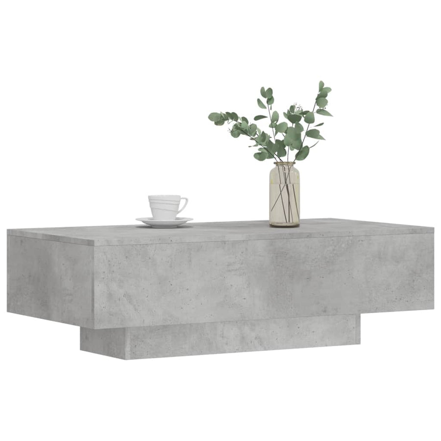 Salontafel 00X49,5X3 Cm Bewerkt Hout Betongrijs