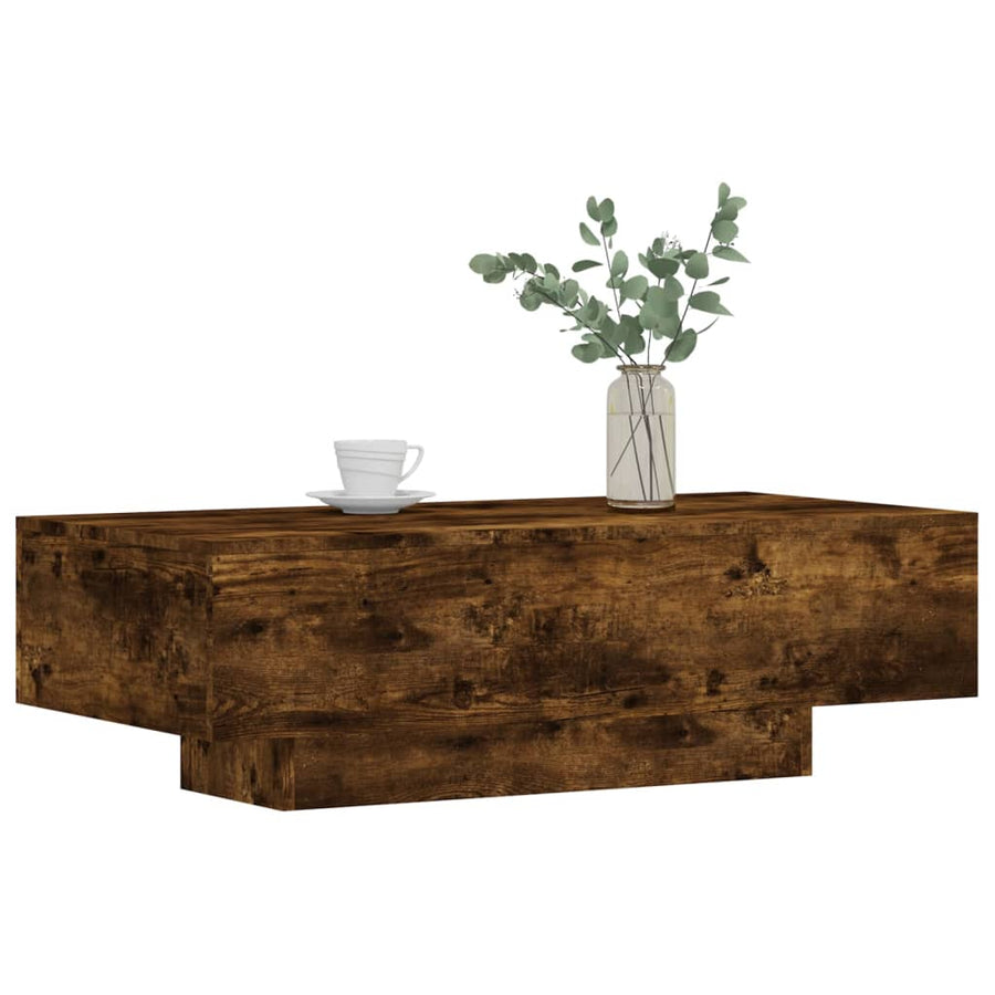 Salontafel 00X49,5X3 Cm Bewerkt Hout Kleurig Gerookt eiken