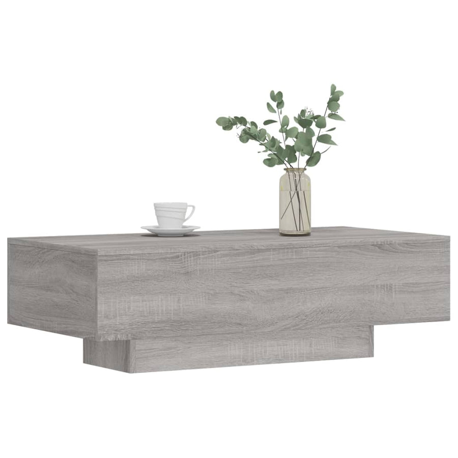 Salontafel 00X49,5X3 Cm Bewerkt Hout Eikenkleur Grijs sonoma