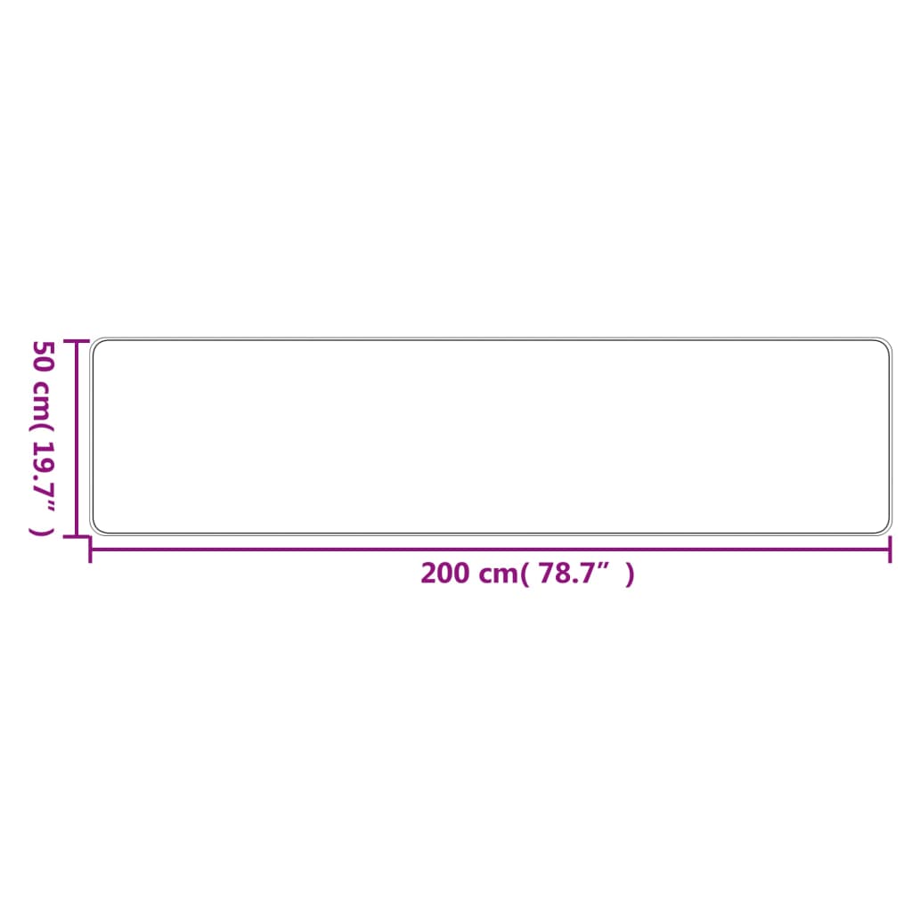 Tapijtloper Sisal-Look 50 x 200 cm Taupe