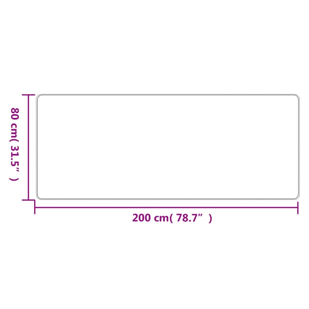 Tapijtloper 80X200 Cm Sisal-Look Taupe