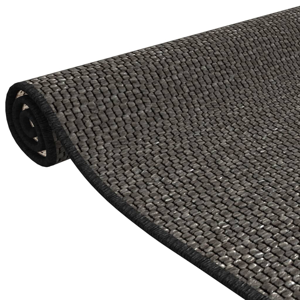 Tapijtloper 50X100 Cm Sisal-Look Antracietkleurig