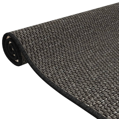 Tapijtloper 50X100 Cm Sisal-Look Antracietkleurig