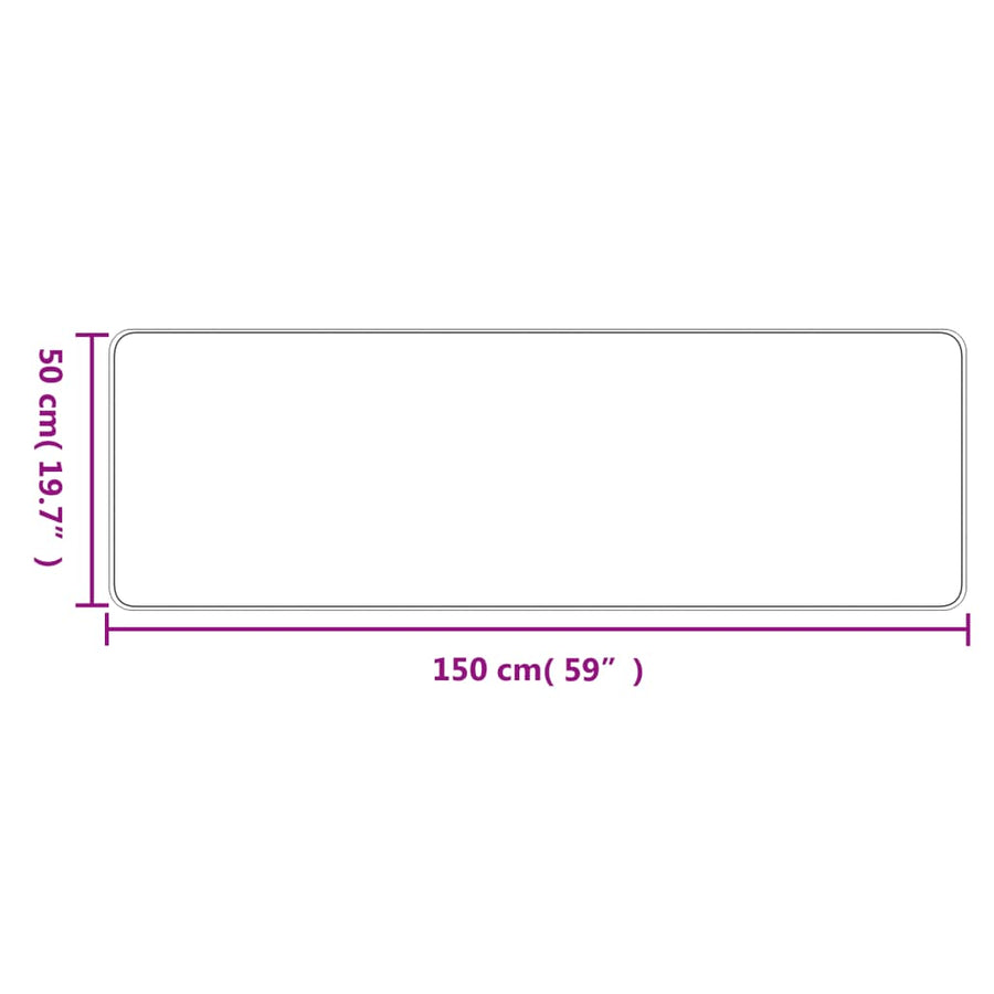 Tapijtloper 50X150 Cm Sisal-Look Antracietkleurig