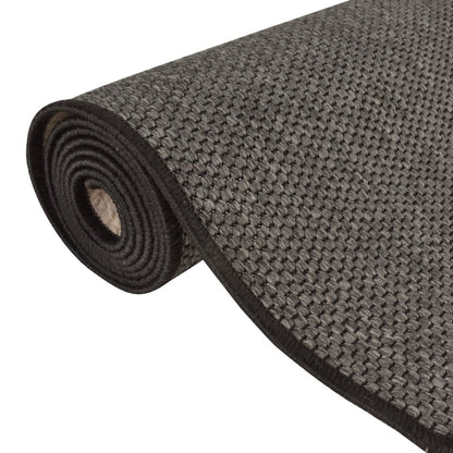 Tapijtloper Sisal-Look Kleurig 50 x 200 cm Antraciet