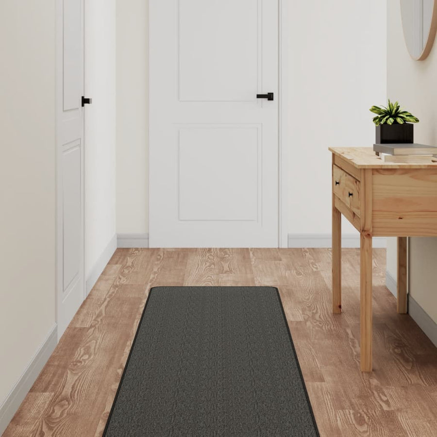 Tapijtloper Sisal-Look Kleurig 50 x 200 cm Antraciet