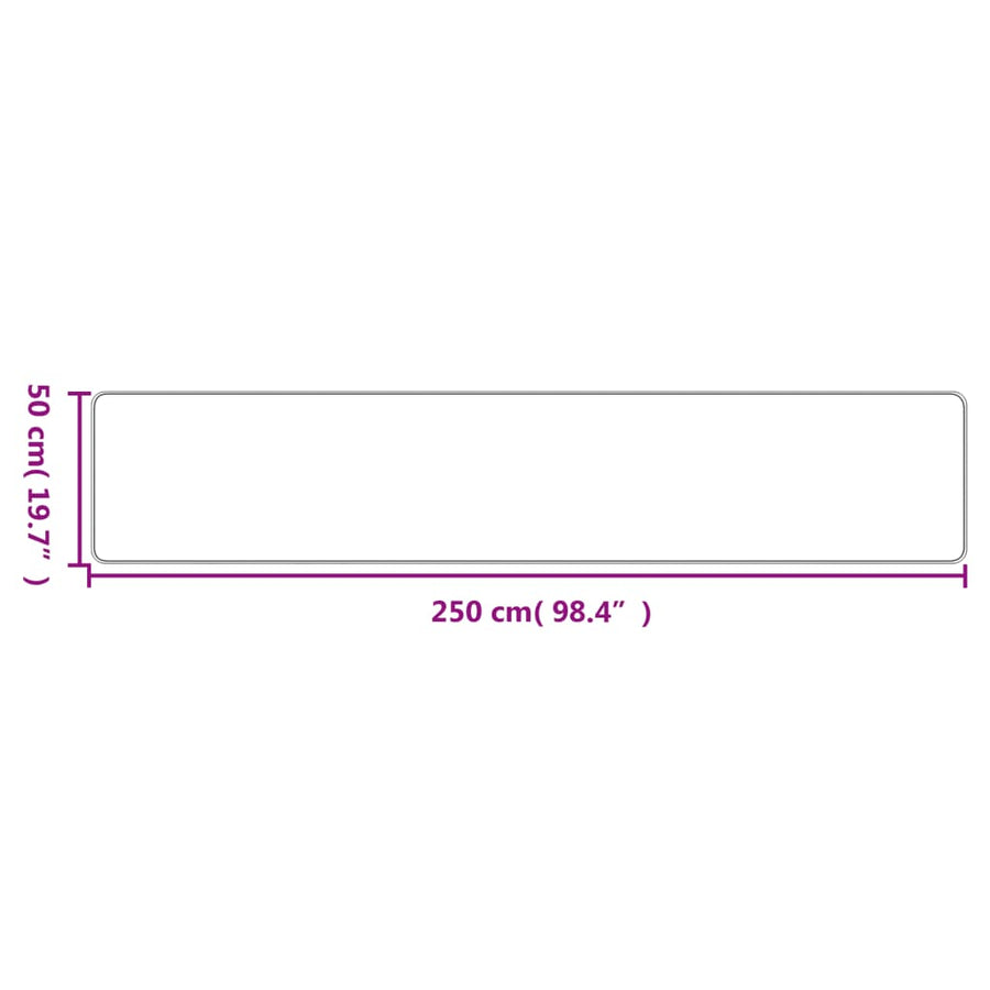 Tapijtloper 50X250 Cm Sisal-Look Antracietkleurig