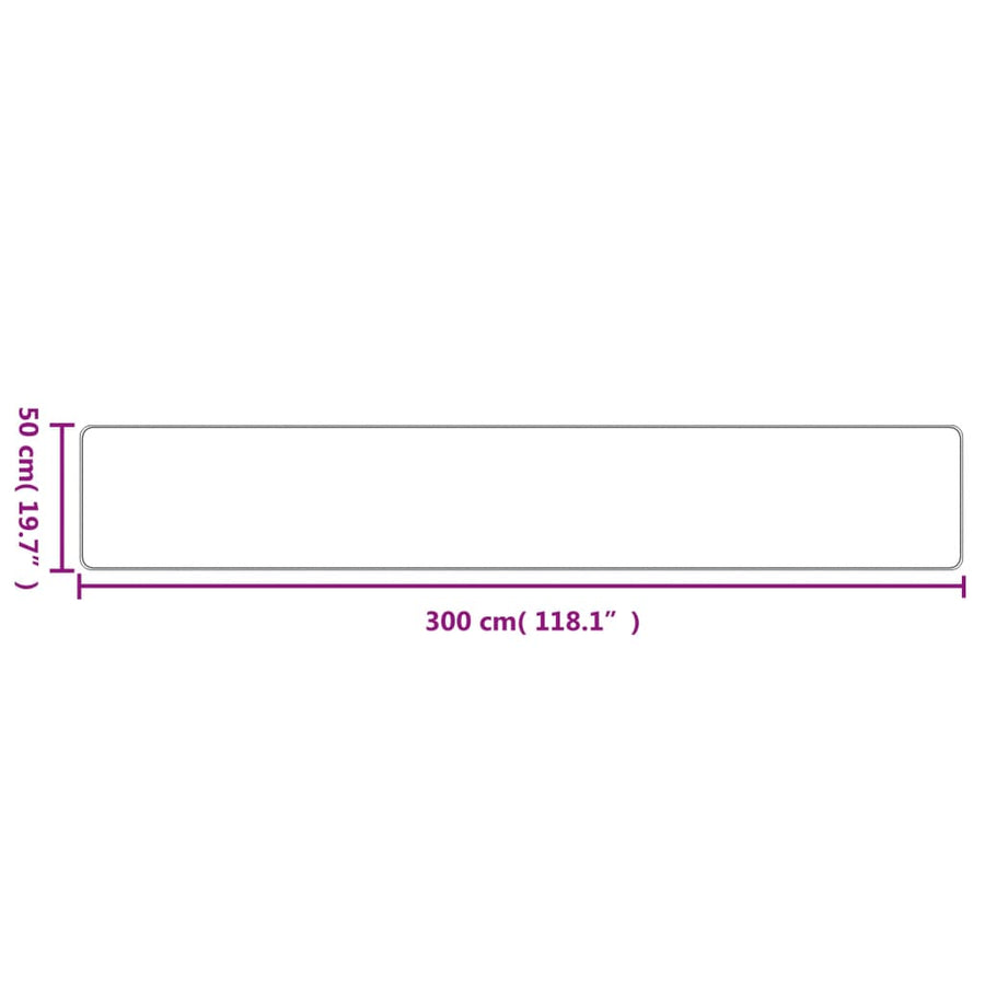 Tapijtloper Sisal-Look Kleurig 50 x 300 cm Antraciet