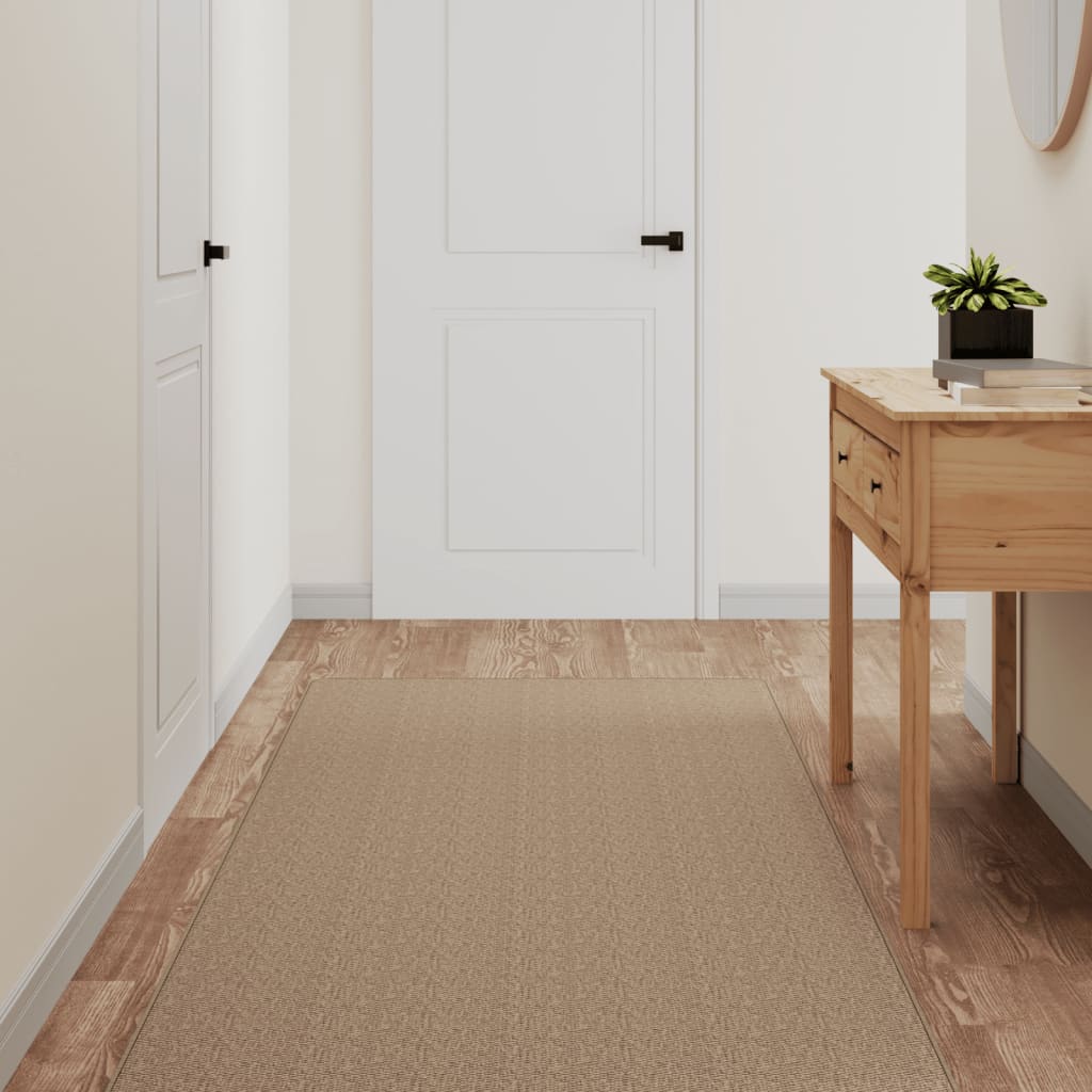 Tapijtloper 80X250 Cm Sisal-Look Zandkleurig