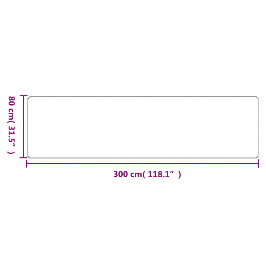 Tapijtloper 80X300 Cm Sisal-Look Zandkleurig