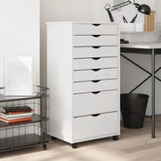 Ladekast massief grenenhout wit 53x39x103 cm