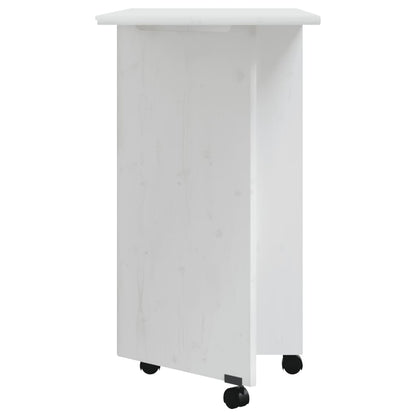 Ladekast Met Bureau Moss Verrijdbaar Massief Grenenhout Wit