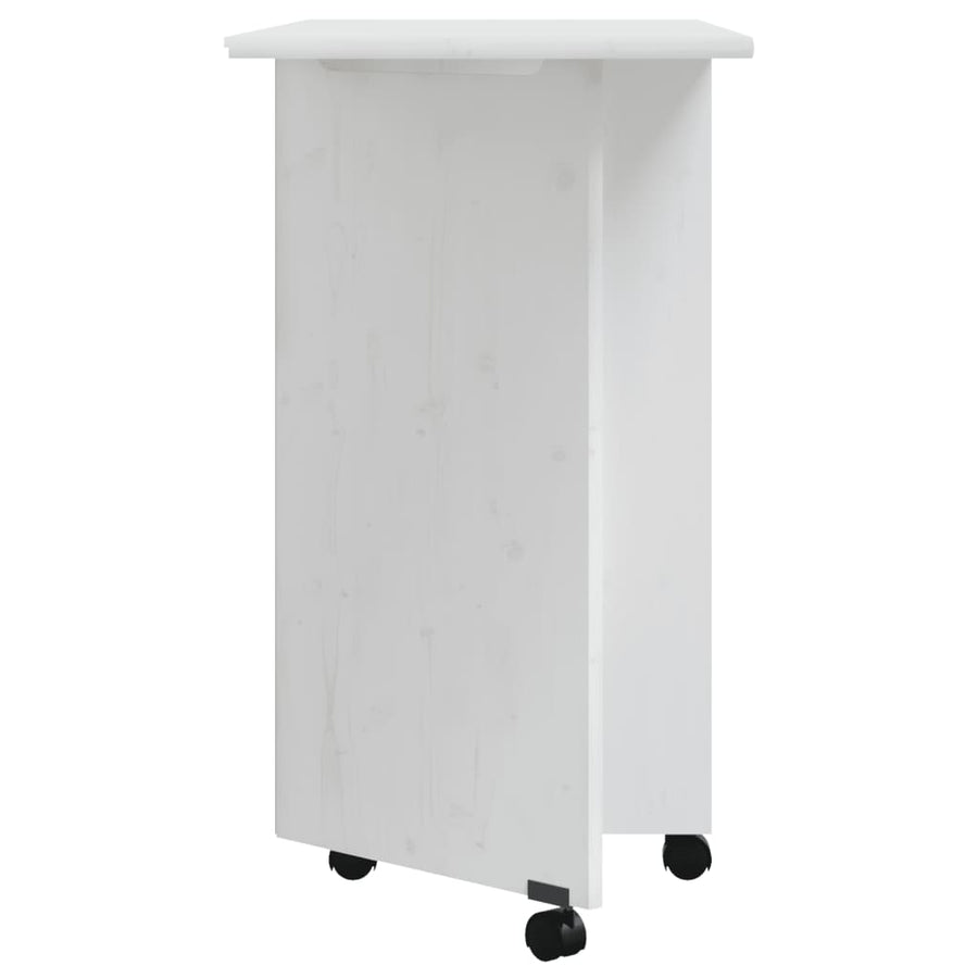Ladekast Met Bureau Moss Verrijdbaar Massief Grenenhout Wit