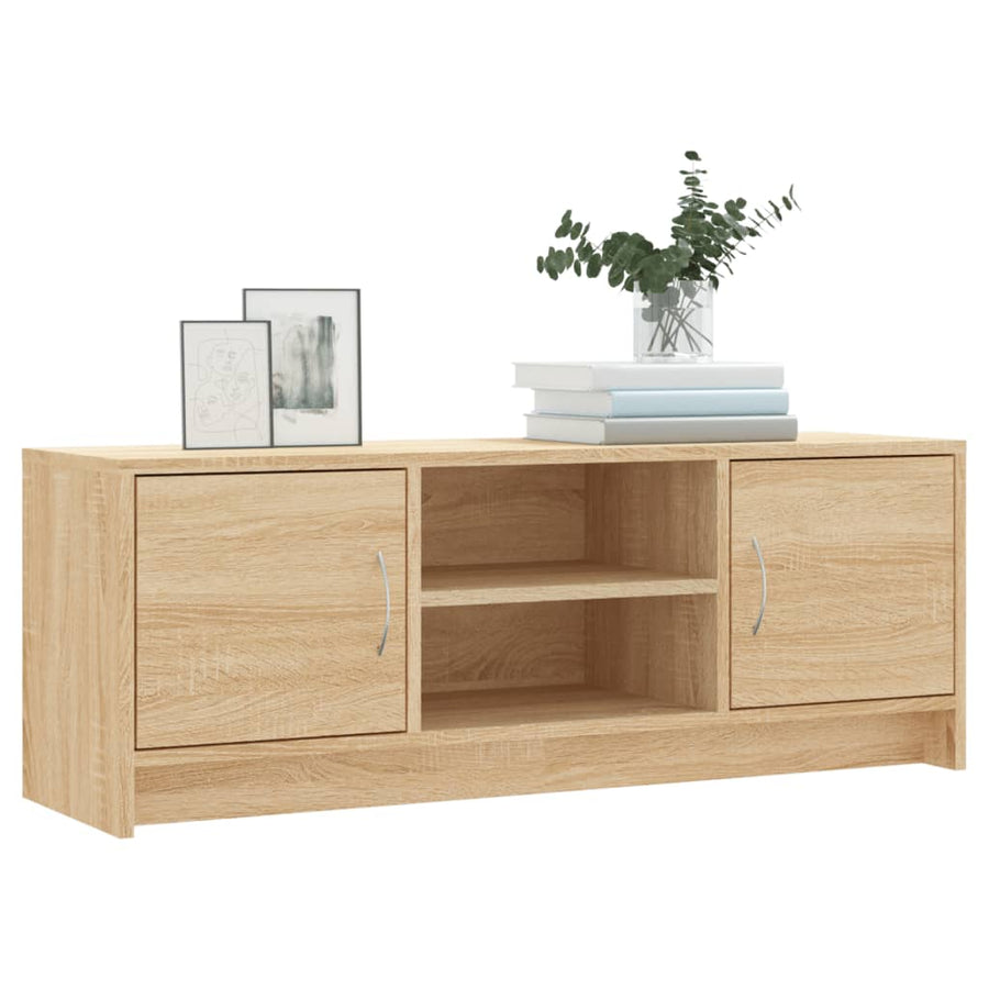 Tv-Meubel 02X30X37,5 Cm Bewerkt Hout Kleurig Sonoma eiken