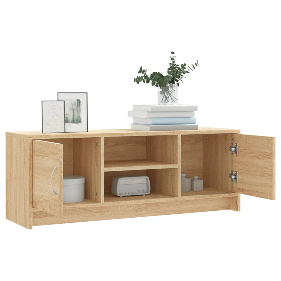 Tv-Meubel 02X30X37,5 Cm Bewerkt Hout Kleurig Sonoma eiken
