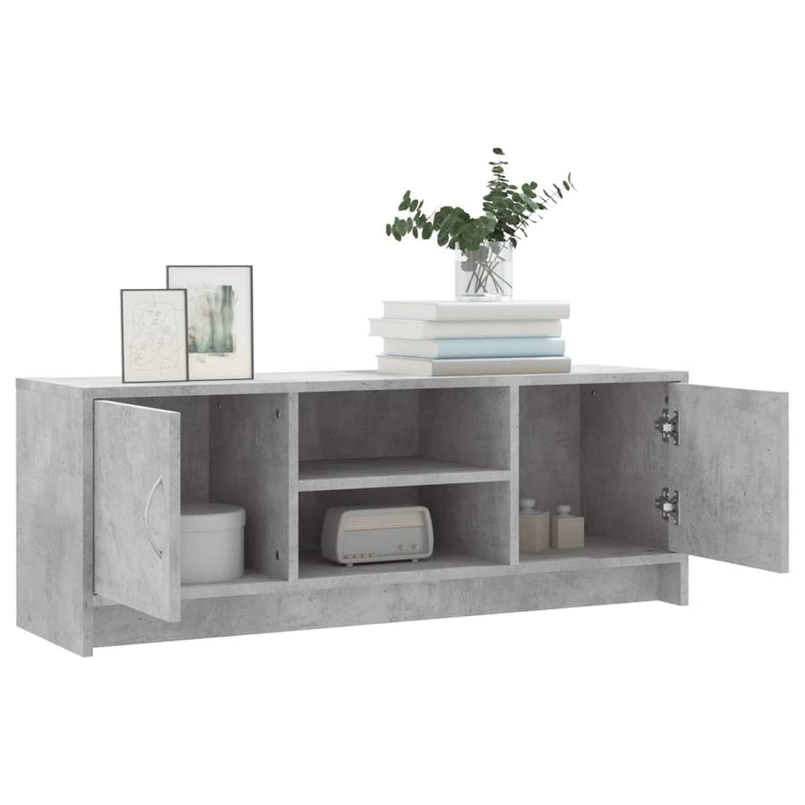 Tv-Meubel 02X30X37,5 Cm Bewerkt Hout Betongrijs