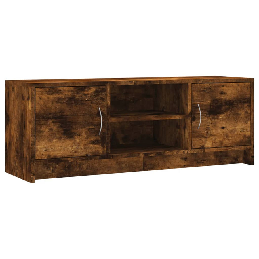 Tv-Meubel 02X30X37,5 Cm Bewerkt Hout Kleurig Gerookt eiken
