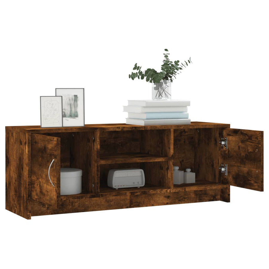 Tv-Meubel 02X30X37,5 Cm Bewerkt Hout Kleurig Gerookt eiken
