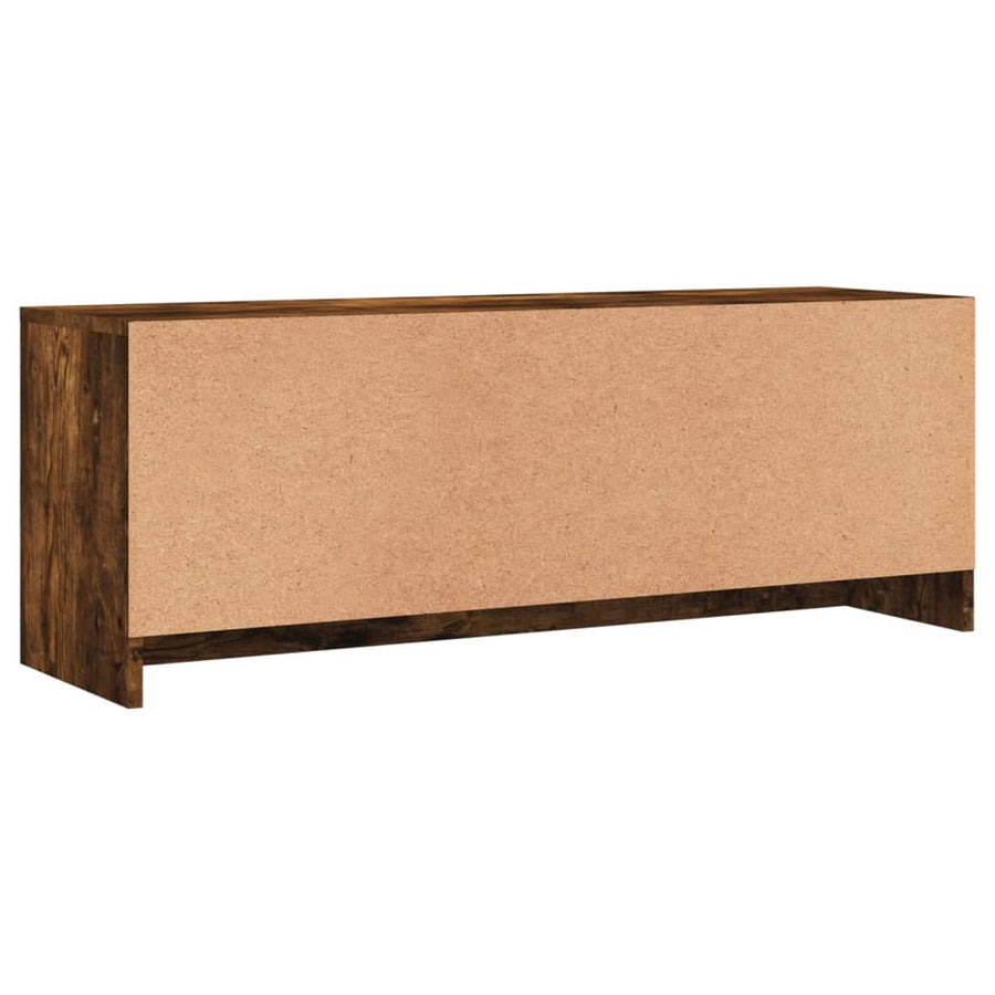 Tv-Meubel 02X30X37,5 Cm Bewerkt Hout Kleurig Gerookt eiken