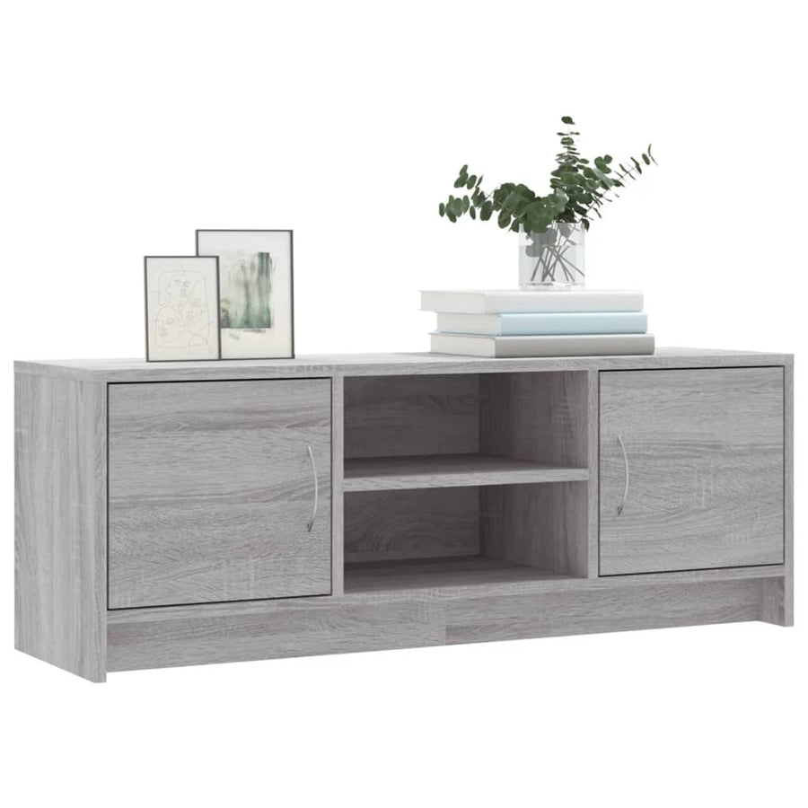 Tv-Meubel 02X30X37,5 Cm Bewerkt Hout Eikenkleurig Grijs sonoma