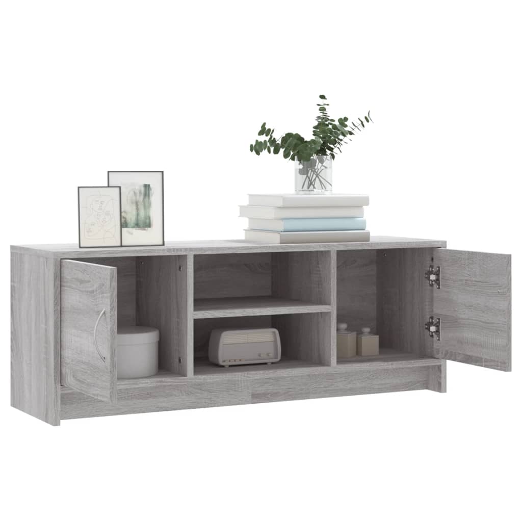 Tv-Meubel 02X30X37,5 Cm Bewerkt Hout Eikenkleurig Grijs sonoma