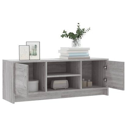 Tv-Meubel 02X30X37,5 Cm Bewerkt Hout Eikenkleurig Grijs sonoma