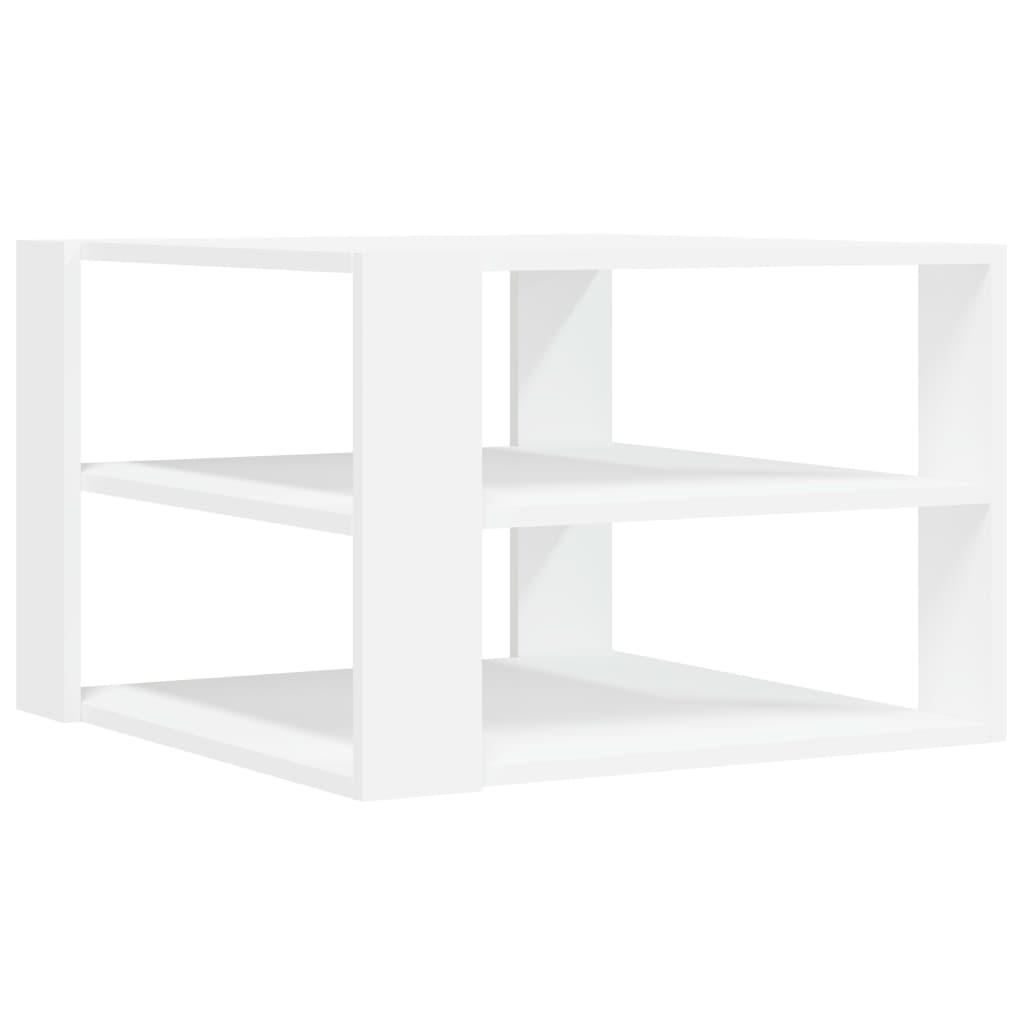 Salontafel 59,5X59,5X40 Cm Bewerkt Hout Wit