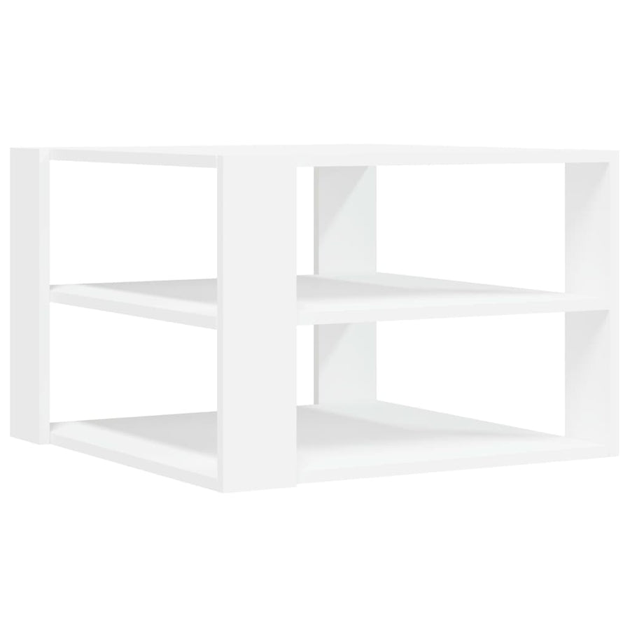 Salontafel 59,5X59,5X40 Cm Bewerkt Hout Wit