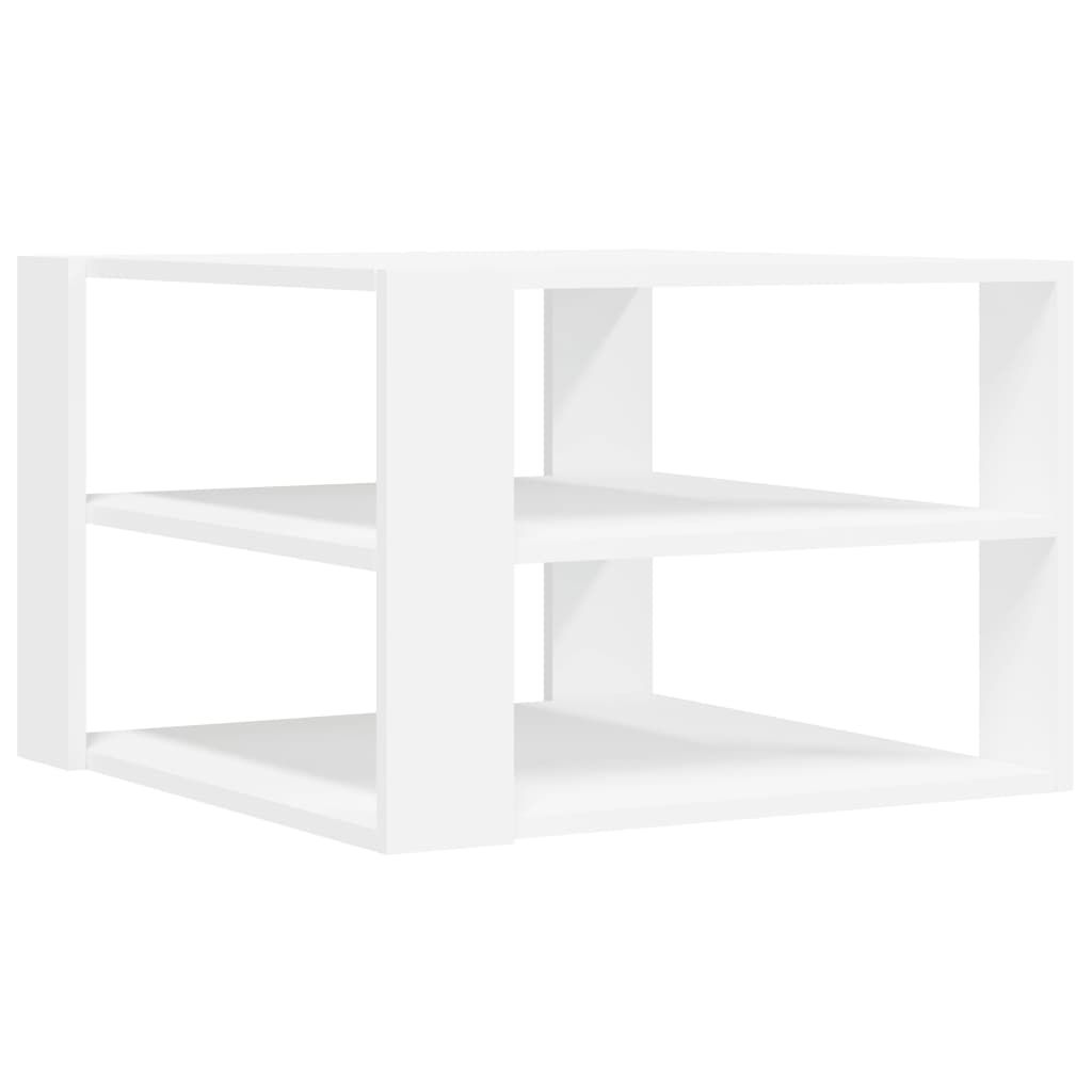 Salontafel 59,5X59,5X40 Cm Bewerkt Hout Wit